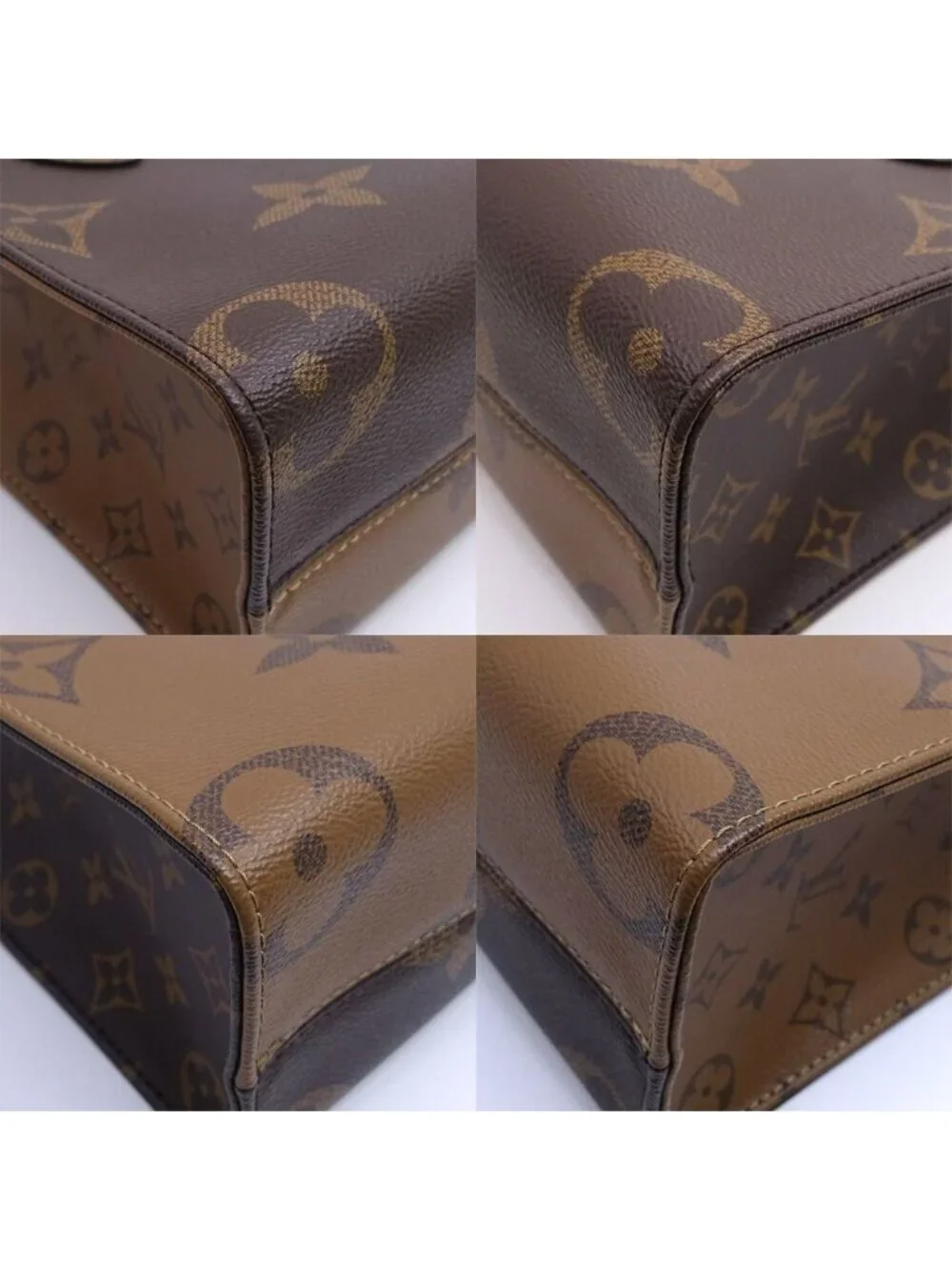Louis Vuitton On The Go PM Handbag 2-Way Monogram Giant Reverse Gold